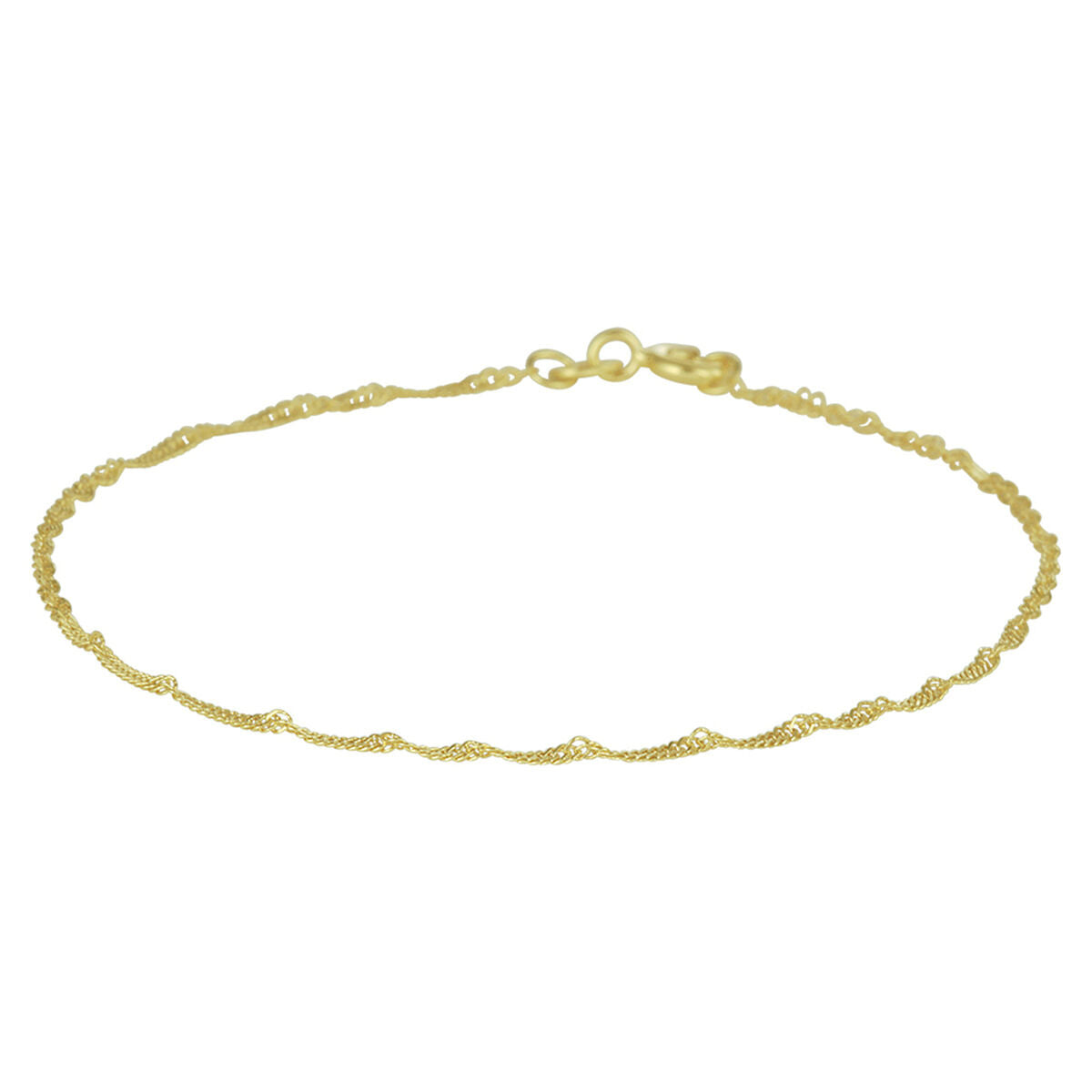 Armband of ketting singapore 1,2 mm 14k geelgoud