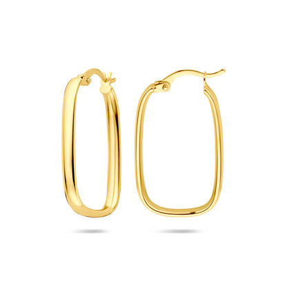 Gouden oorringen 28 × 3 mm – 14 karaat