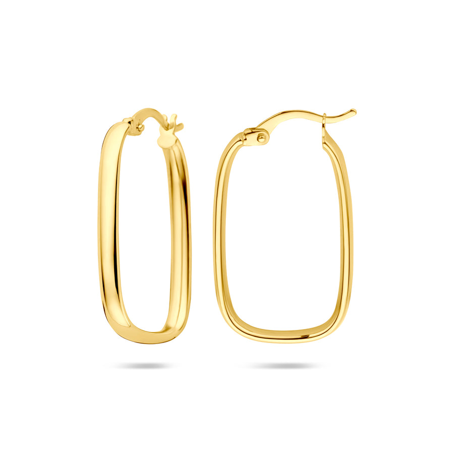 Gouden oorringen 28 × 3 mm – 14 karaat