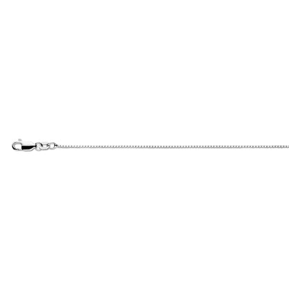 Zilveren venetiaanse ketting 0,9 mm, 32 tot 70 cm