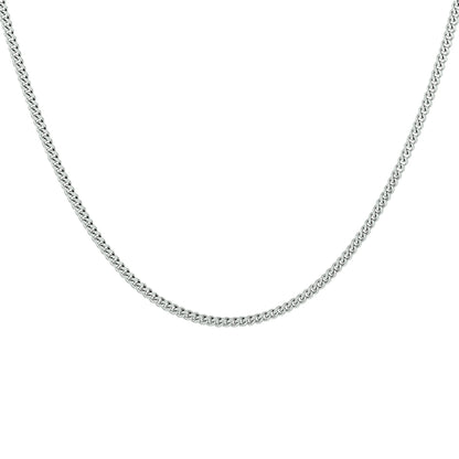 Zilveren geslepen gourmette ketting 1,8 mm – detailfoto