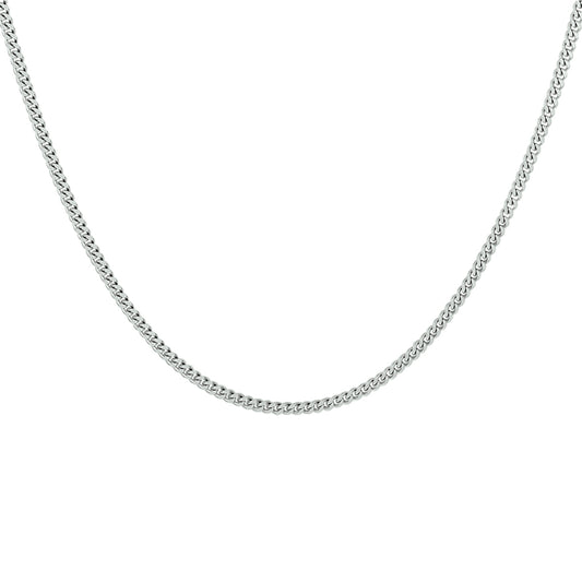 Ketting Gourmet 1,8mm  zilver gerhodineerd