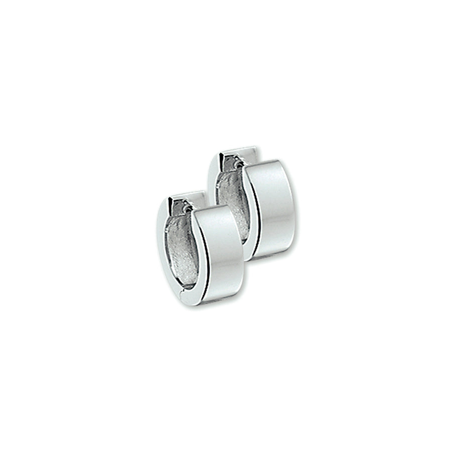 Zilveren klapoorringen vlak 15 en 17,5 mm