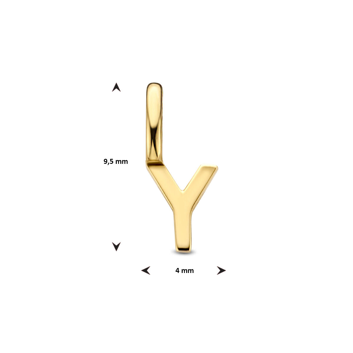 Hanger letter 14K geelgoud