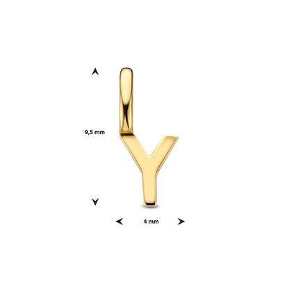 Gouden hanger letter – 14 karaat – extra foto