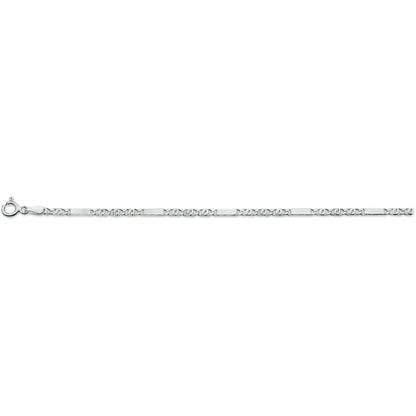 Zilveren valkenoog armband 2,3 mm – detailfoto