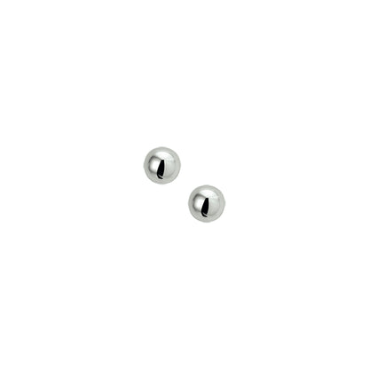 Zilveren oorknopjes halfbol 6 mm