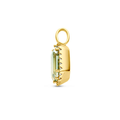 Gouden hanger met edelsteen en diamant – extra foto
