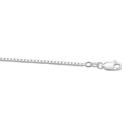 Zilveren venetiaanse ketting 1,4 mm, 42 tot 60 cm – close-up van de sluiting