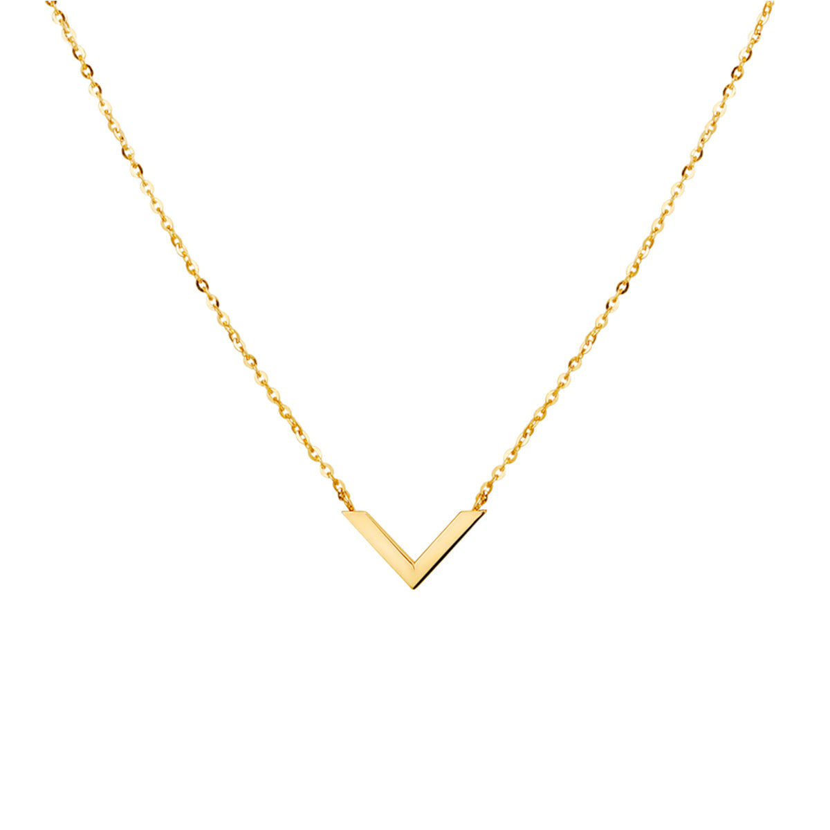 Ketting V 14k geelgoud