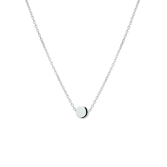 Ketting rondje 41 + 4 cm zilver gerhodineerd