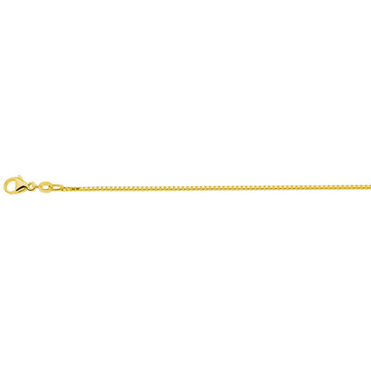 Verguld zilveren venetiaanse ketting 1,1 mm