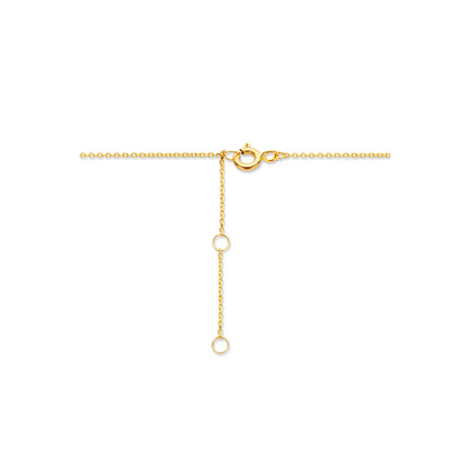 Gouden ketting met zirkonia – 14 karaat – gedragen