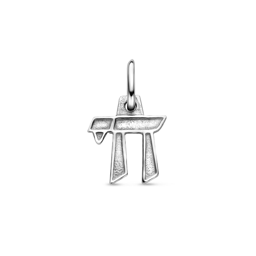 Zilveren hanger met chai-teken