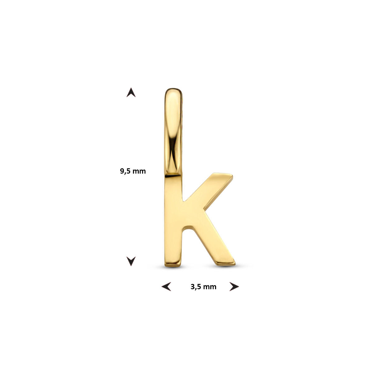 Hanger letter 14K geelgoud