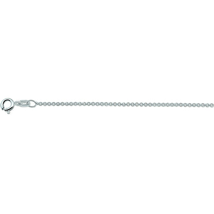 Zilveren ronde ankerketting 1,2 mm – detailfoto