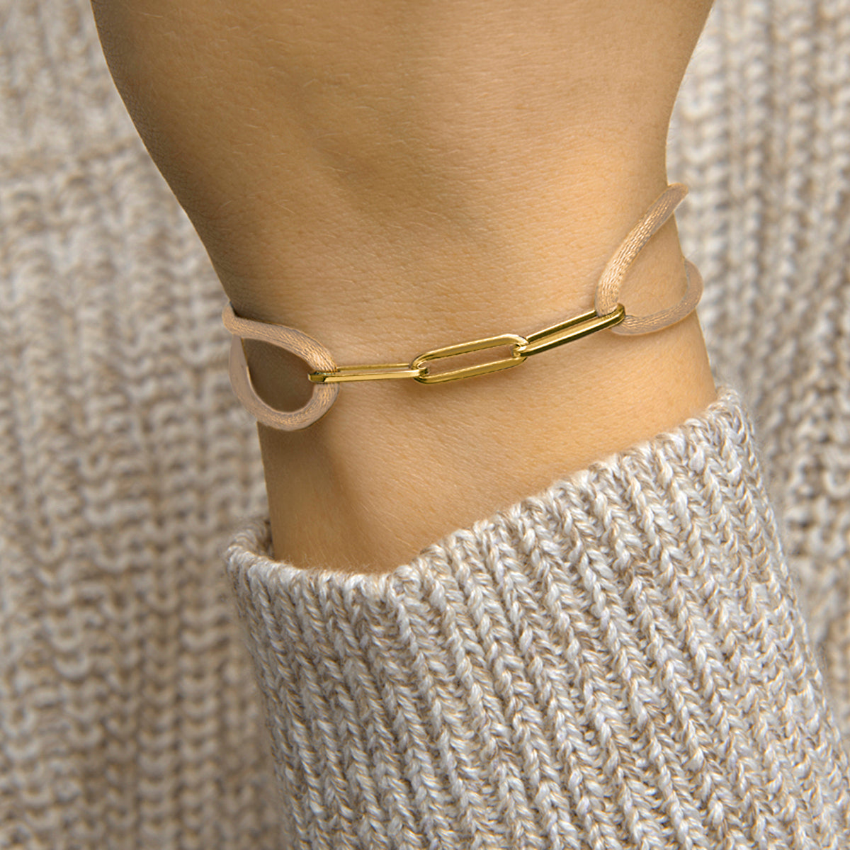 Zilveren armband op satijnen koord in tien kleuren – extra foto