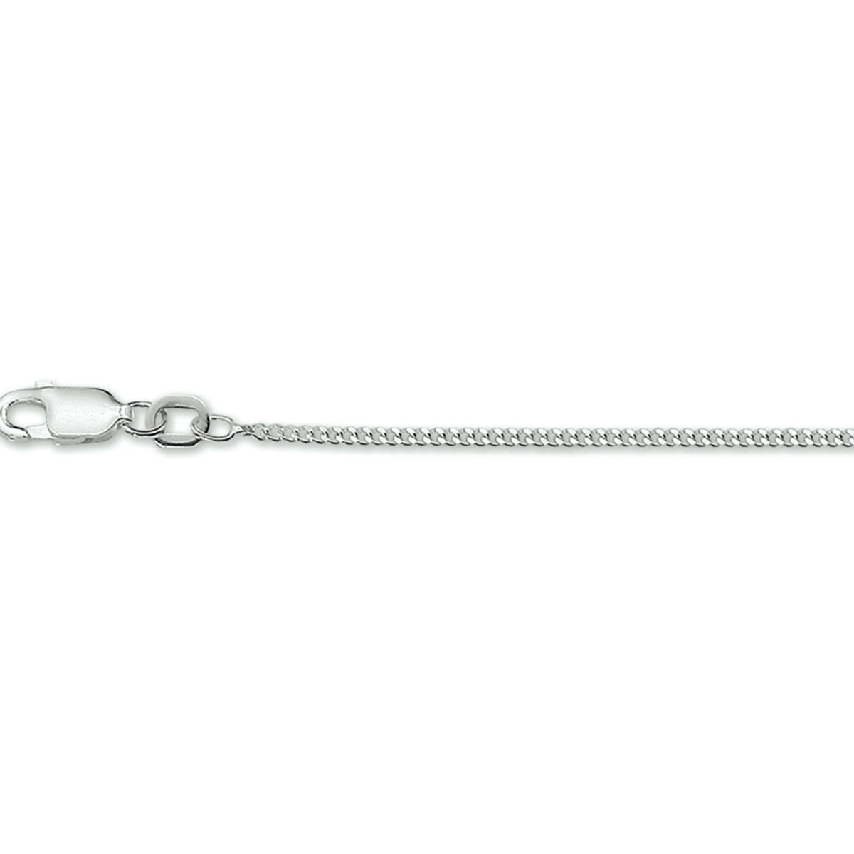 Ketting gourmet 1.4mm met hanger Klaver zilver wit