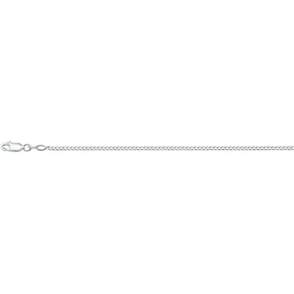 Zilveren geslepen gourmette ketting 2,0 mm – detailfoto