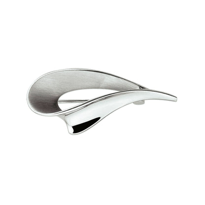Zilveren broche mat en glanzend 45 mm