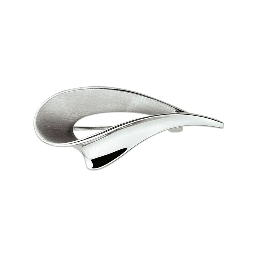 Zilveren broche mat en glanzend 45 mm