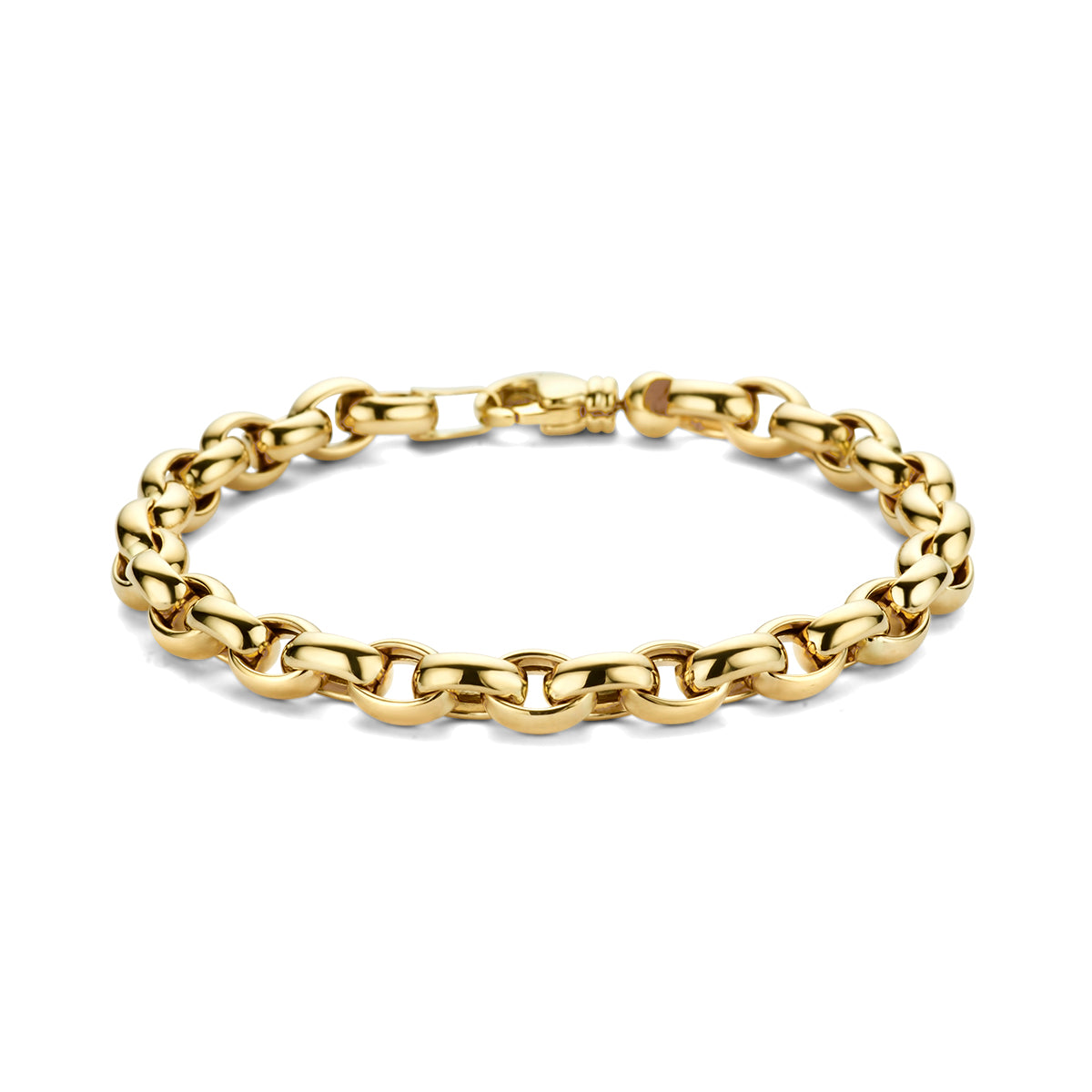 Armband jasseron 6.5 mm 19 cm 14k geelgoud