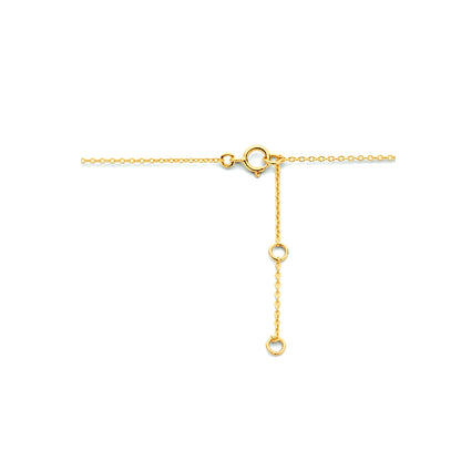 Gouden ketting met kruisje – 14 karaat – close-up van de sluiting