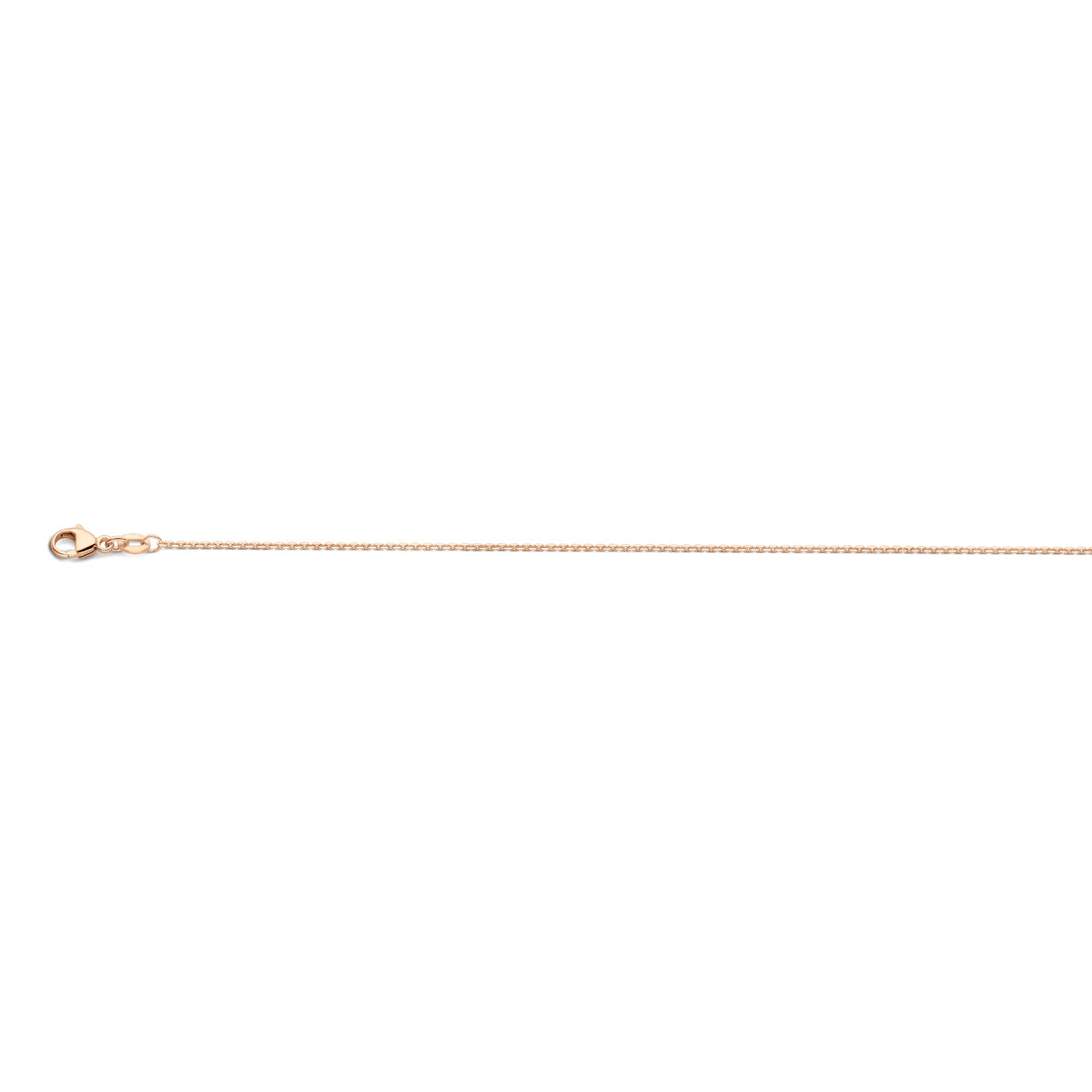 Armband of ketting anker gediamanteerd 1,1 mm 14k of 18k wit, geelgoud of rosegoud