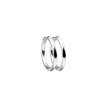 Zilveren klapoorringen rond 20 mm, band 2 mm