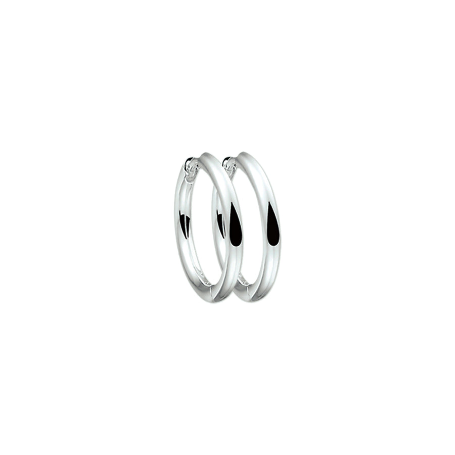 Zilveren klapoorringen rond 20 mm, band 2 mm