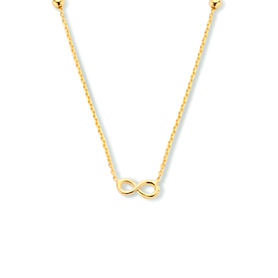 Gouden ketting met infinity – 14 karaat