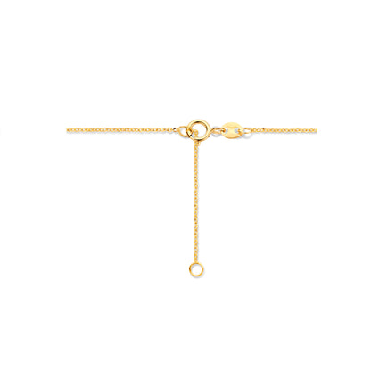 Gouden ketting met hartje 6 × 5,5 mm – 14 karaat – close-up van de sluiting