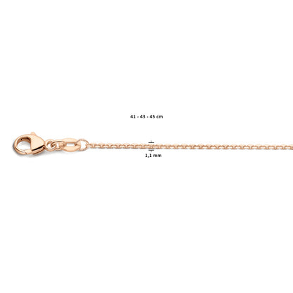 Gouden ankerketting gediamanteerd 1,1 mm – achterzijde