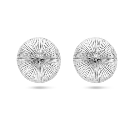 Zilveren oorknoppen rond 25 mm