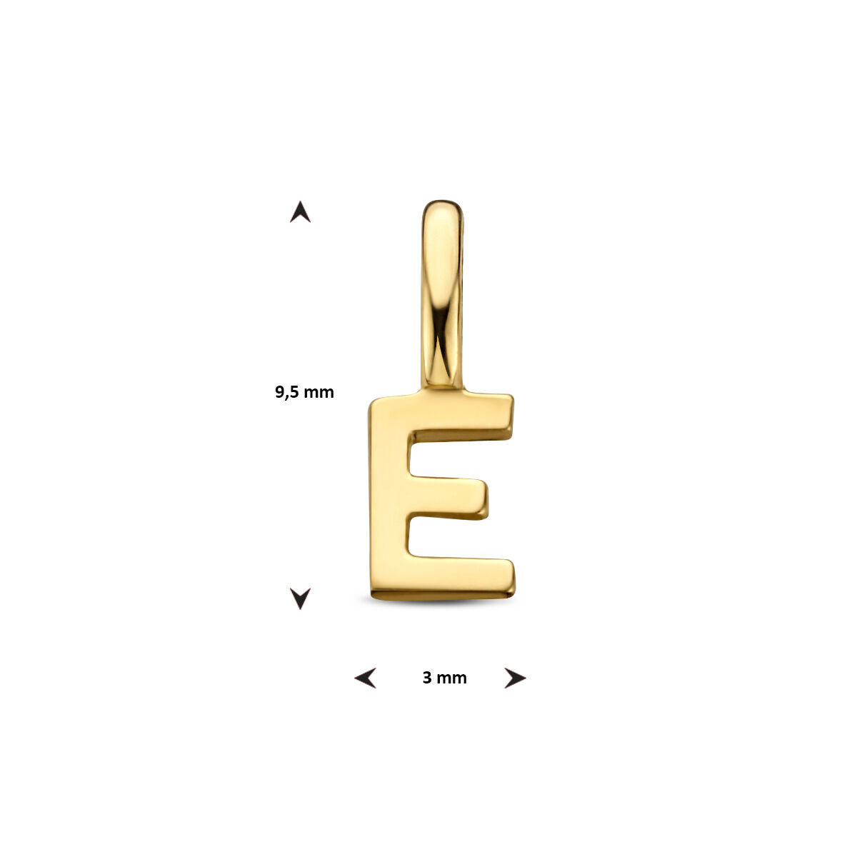 Hanger letter 14K geelgoud