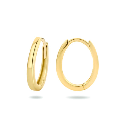Gouden klapoorringen 13,5 mm – 14 karaat – detailfoto