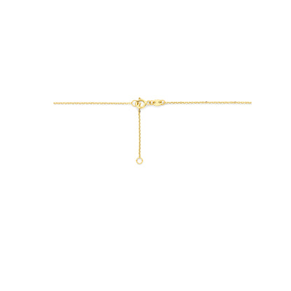 Gouden bolletjesketting – 14 karaat – close-up van de sluiting