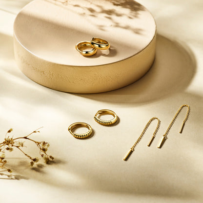 Gouden klapoorringen 3,2 mm – 14 karaat – vooraanzicht