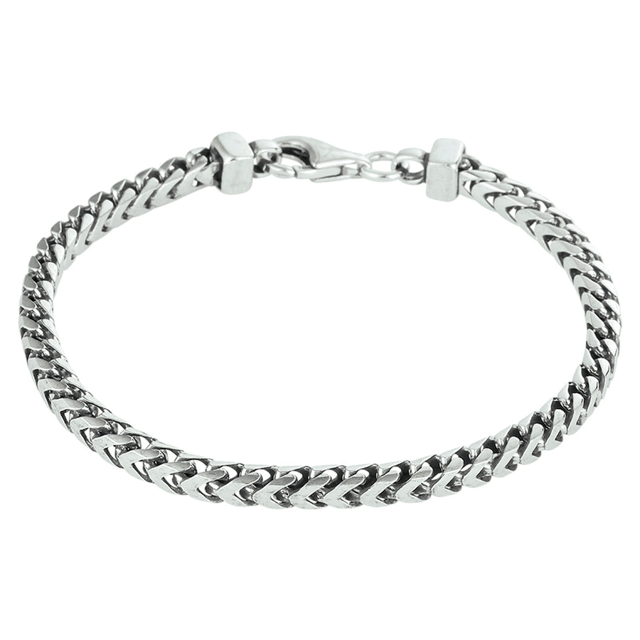 Zilveren gourmette armband 3,7 mm, geoxideerd