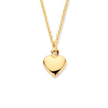 Gouden ketting met hartje 6 × 5,5 mm – 14 karaat