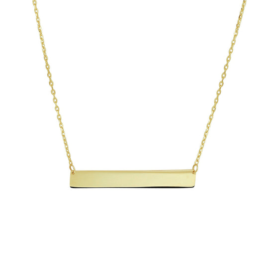 Ketting graveer plaatje 14k geelgoud