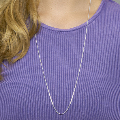 Zilveren gourmette ketting 1,8 mm, geslepen – formaat vergeleken