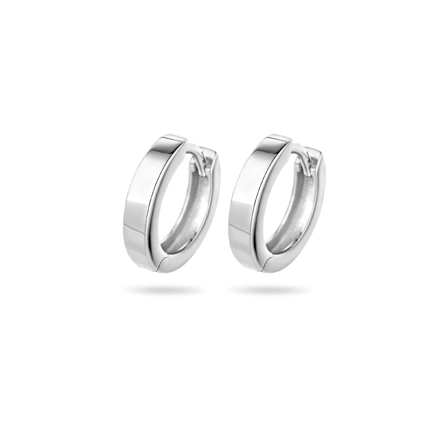 Zilveren klapoorringen vlak 3 mm