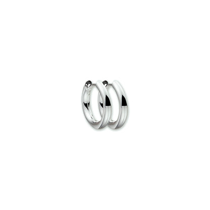 Zilveren klapoorringen rond 15 mm
