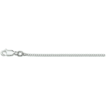 Zilveren gourmette ketting 1,8 mm, geslepen – detailfoto