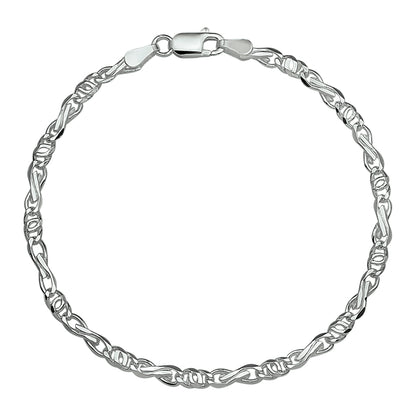 Zilveren valkenoog armband 3,5 mm