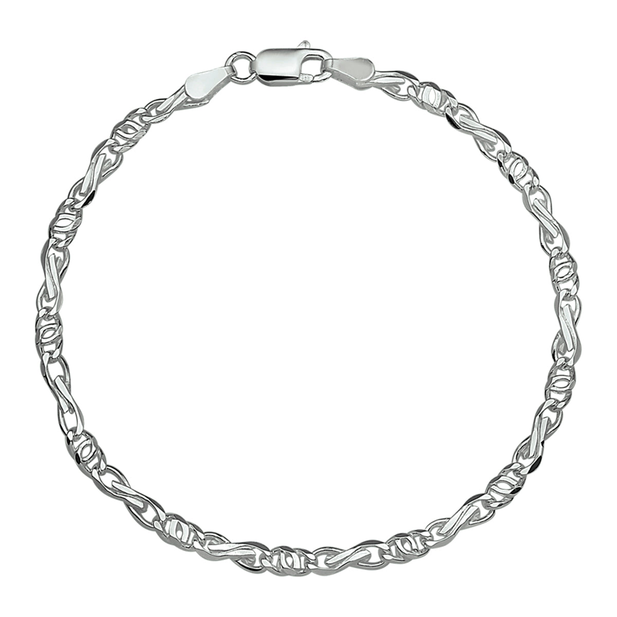 YO&NO armband valkenoog 3,5 mm zilver wit