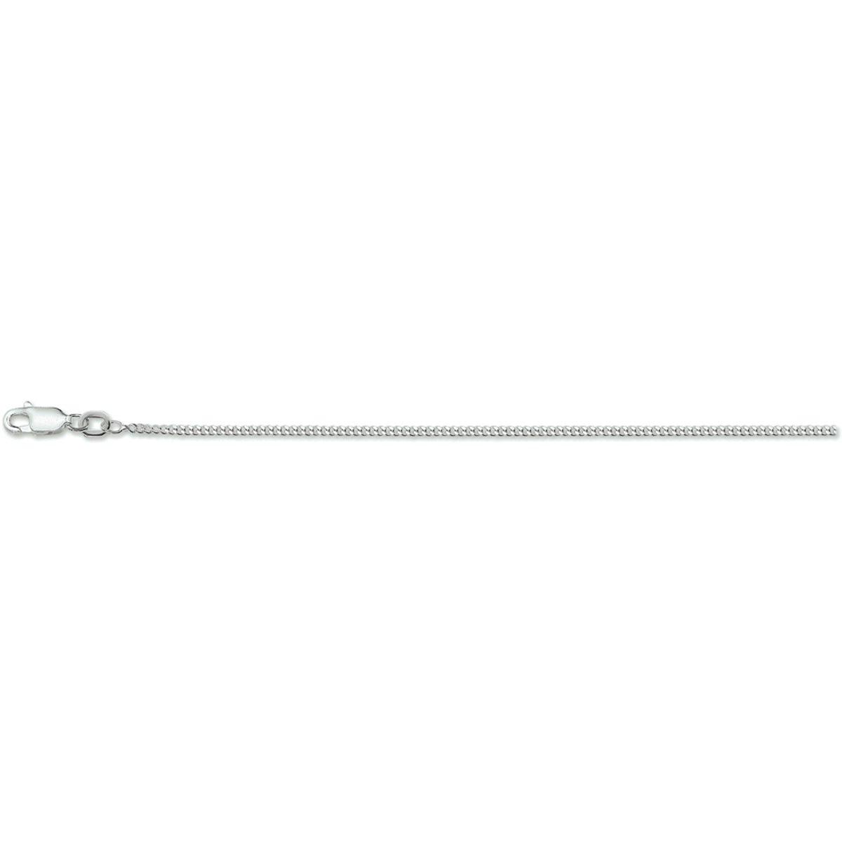 Ketting  gourmette 1,6 mm zilver wit