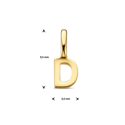 Gouden hanger letter – 14 karaat – detail