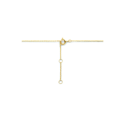 Gouden ketting met slotje – 14 karaat – close-up van de sluiting